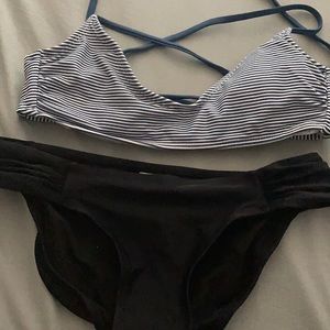 A black and blue swimsuit